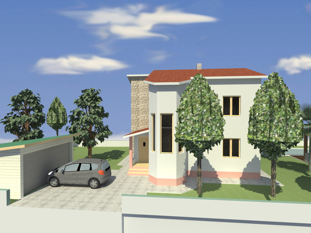 Новый дом на участке 541 м<sup>2</sup> в районе места Полье г.Бар (2,0 км от центра города).